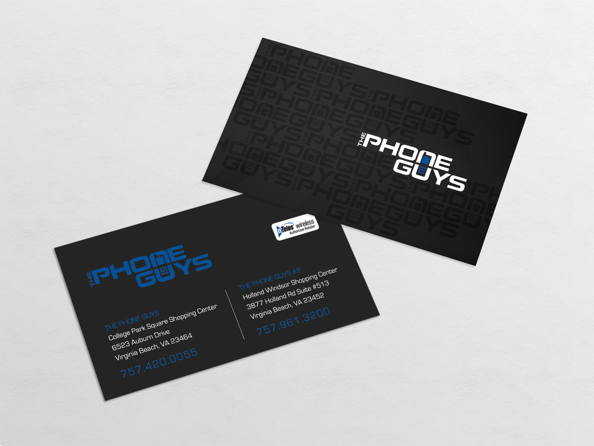 Business Card Design by diRtY.EMM for Lewis LLC dba The Phone Guys | Design #2880582