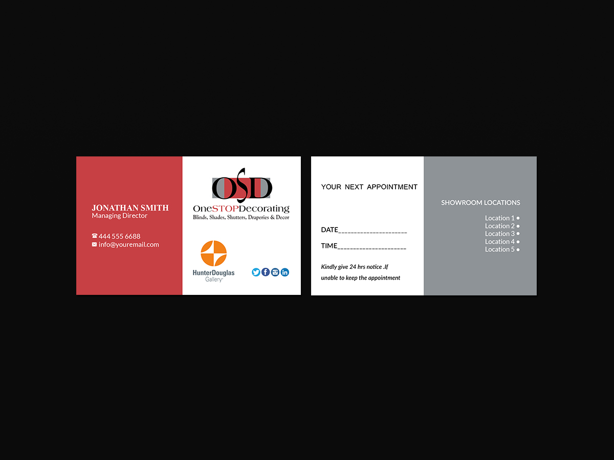 Business Card Design by Creations Box 2015 for this project | Design #18340435