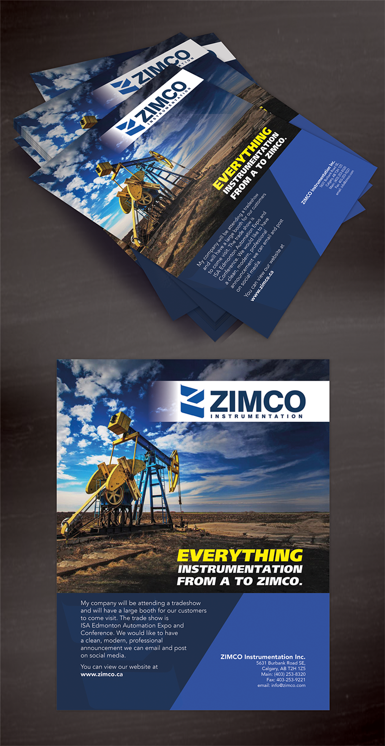 Flyer Design by designgreen for Zimco Instrumentation Inc. | Design #18332667