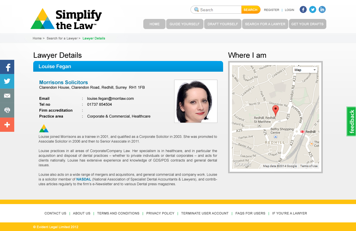 Web Design by ColorDrops for Evident Legal Limited | Design #3192550