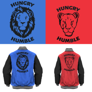 Custom Lion Head design, entitled Hungry and Humble | T-shirt Design by naimgg