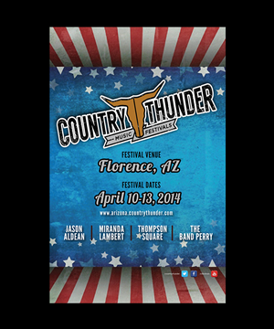 Country Thunder Arizona 2014 Poster | Poster Design by creative.visuals