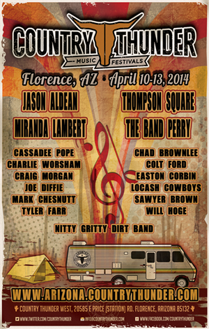 Country Thunder Arizona 2014 Poster | Design de Poster par just_me