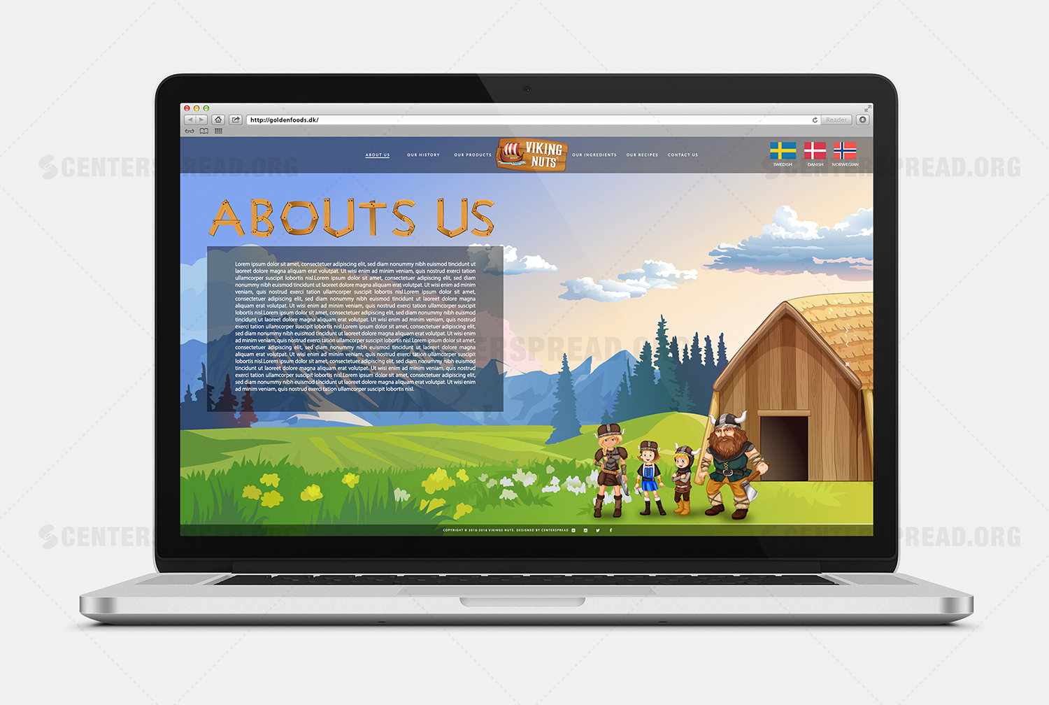 Web-Design von CENTERSPREAD für Golden foods ApS | Design #18402686