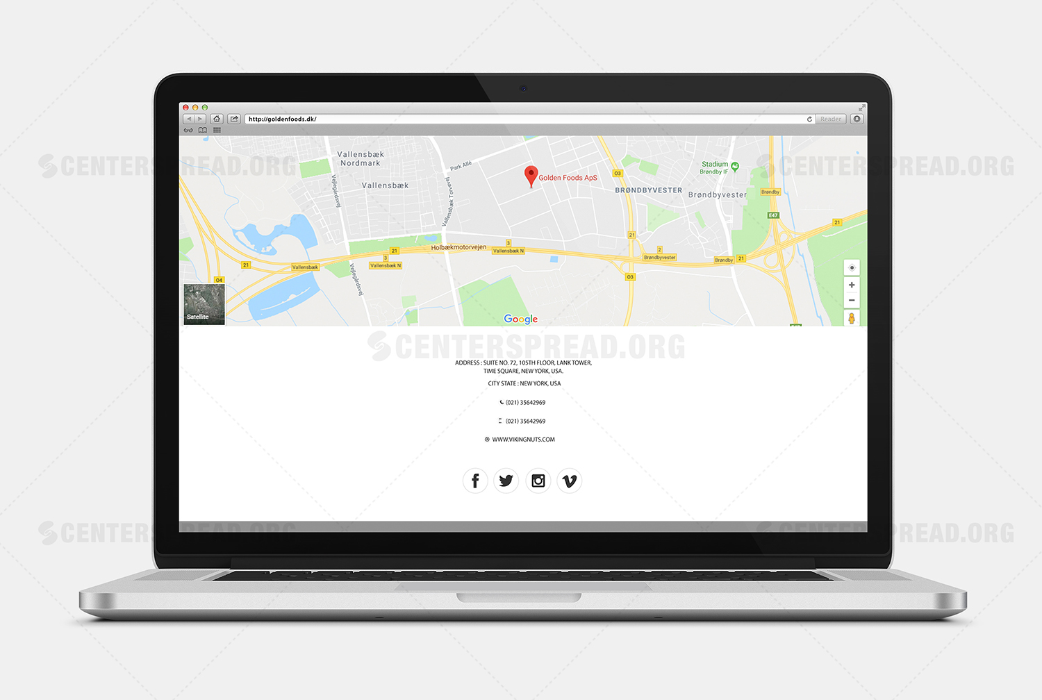 Diseño Web por CENTERSPREAD para Golden foods ApS | Diseño #18402731