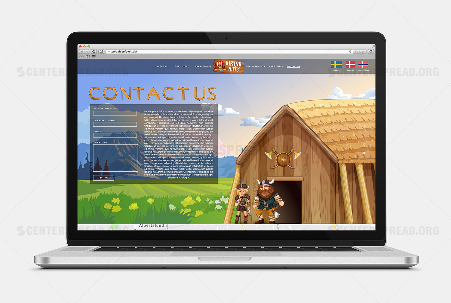 Diseño Web por CENTERSPREAD para Golden foods ApS | Diseño #18402732