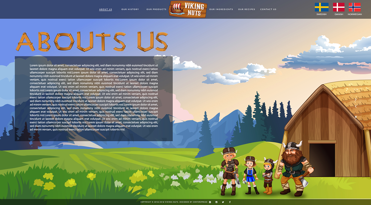 Web Design by CENTERSPREAD for Golden foods ApS | Design #18437177