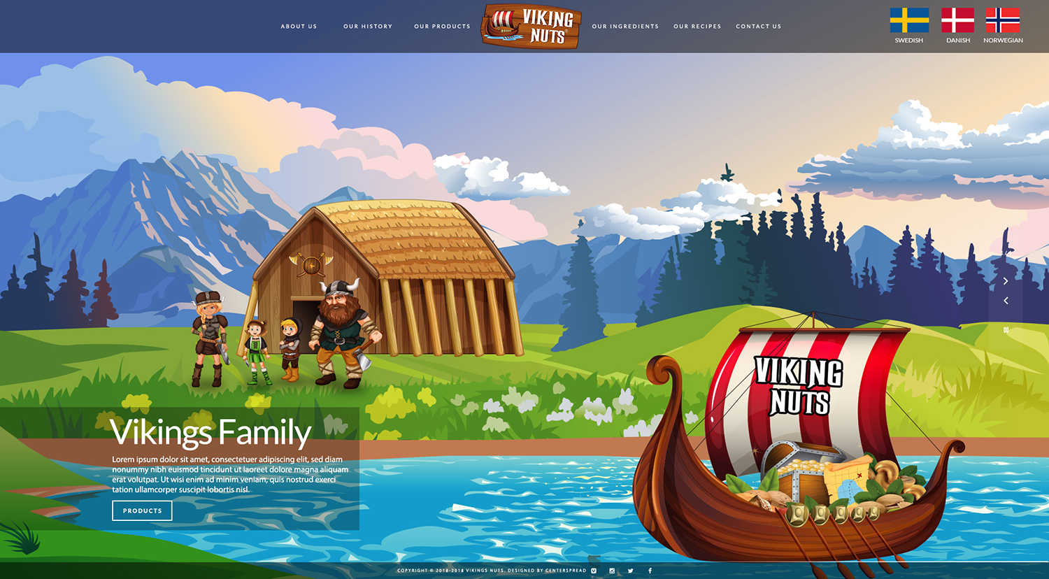 Diseño Web por CENTERSPREAD para Golden foods ApS | Diseño #18437178