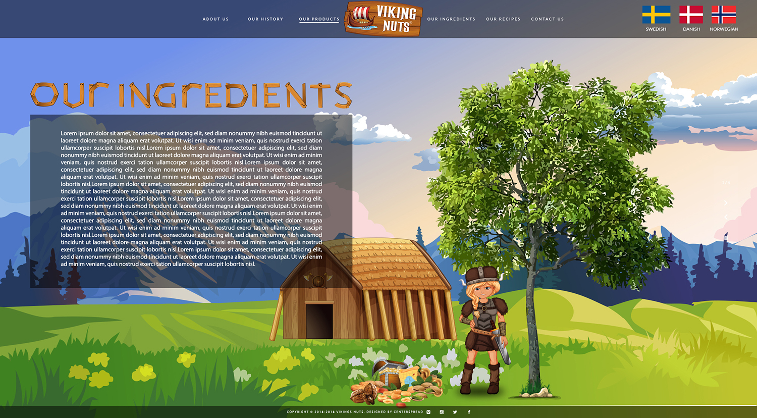 Diseño Web por CENTERSPREAD para Golden foods ApS | Diseño #18437181