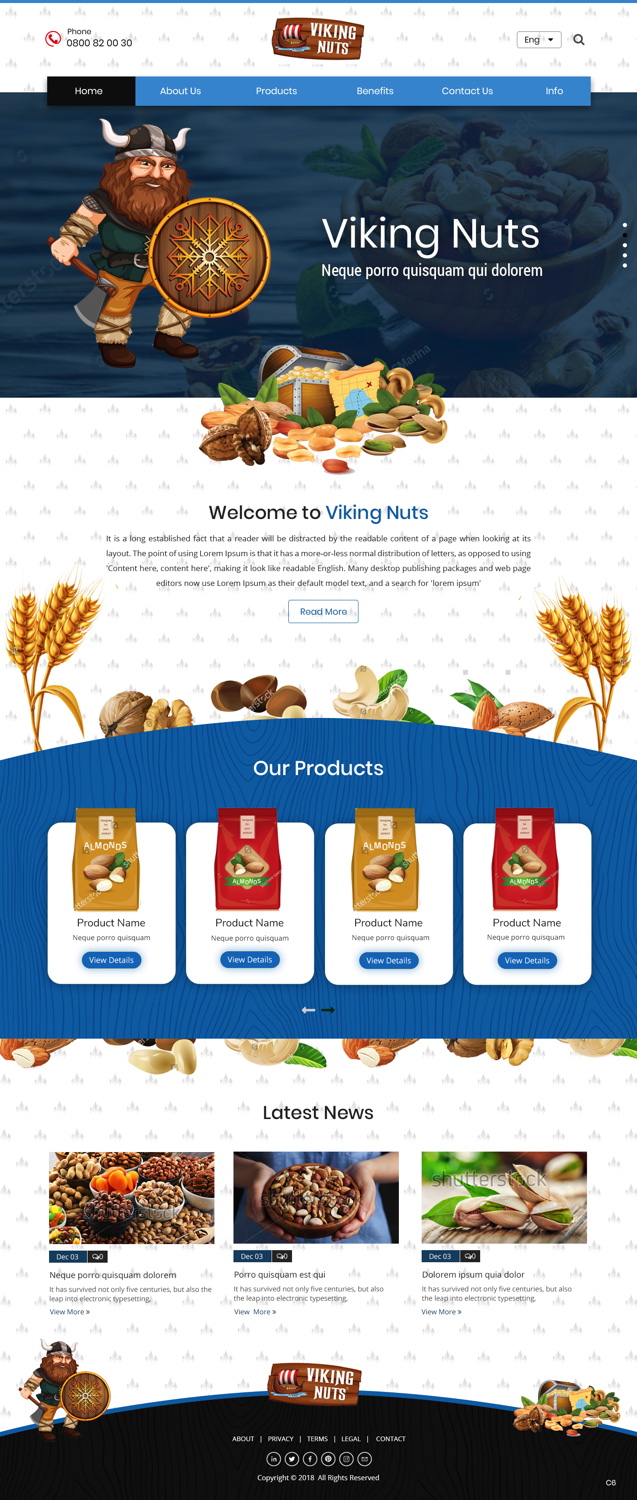 Web Design by pb for Golden foods ApS | Design #18405365