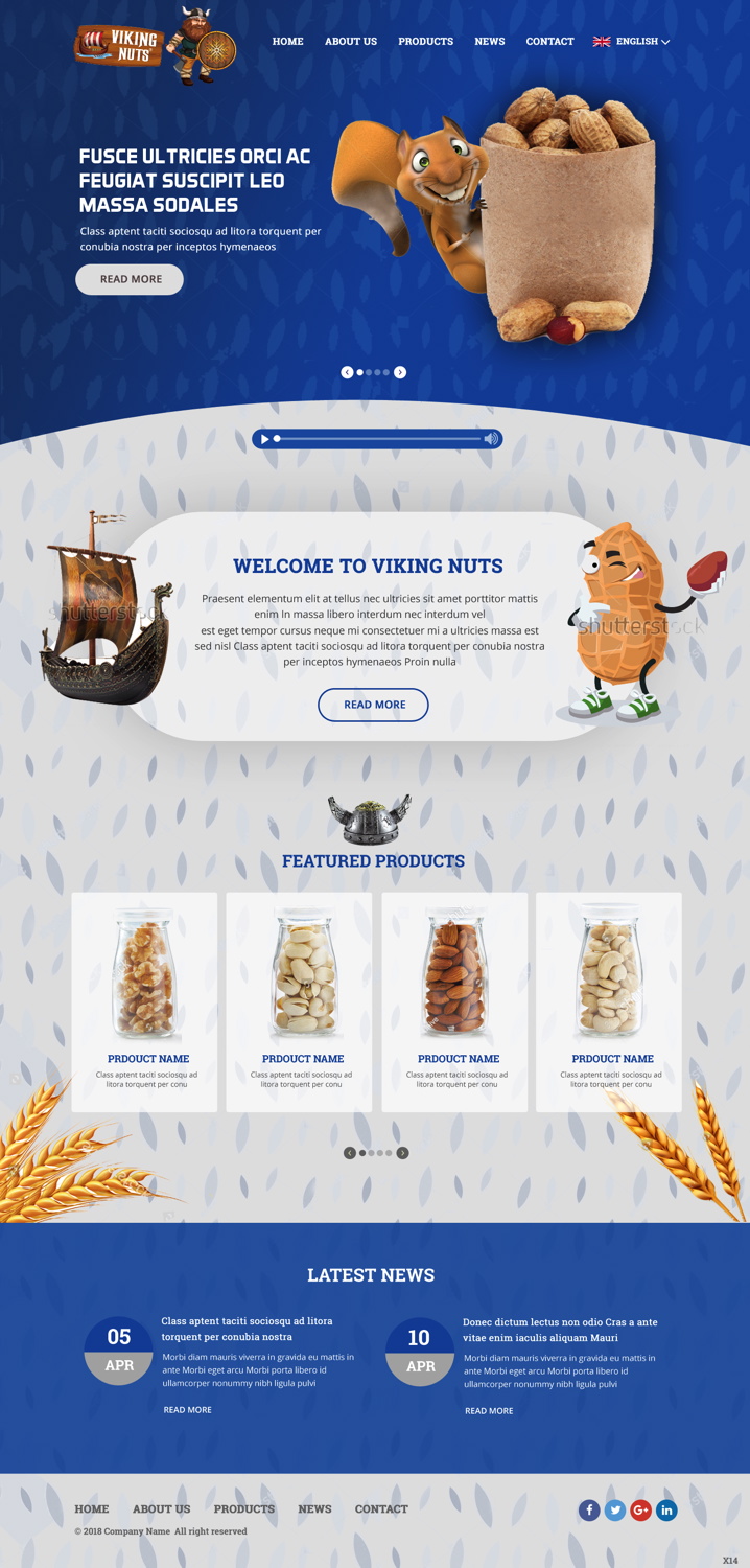 Diseño Web por pb para Golden foods ApS | Diseño #18405367