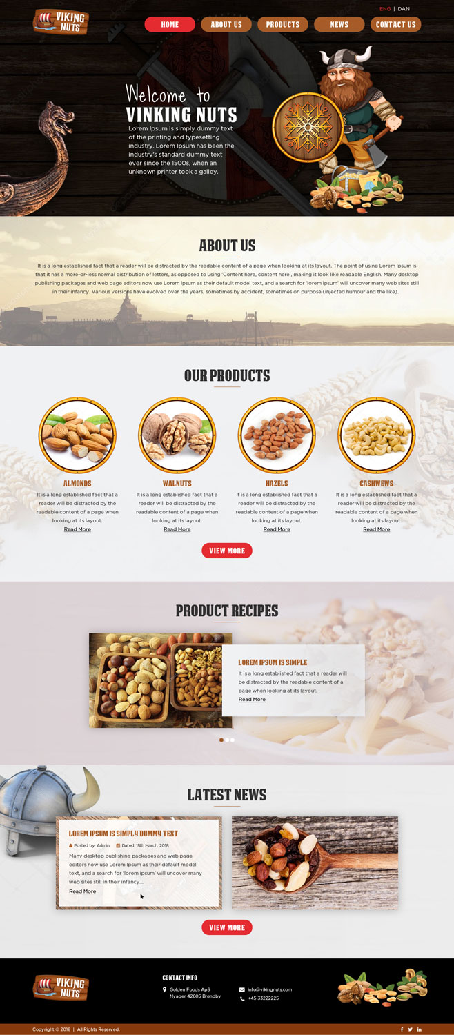 Diseño Web por Sujit Banerjee para Golden foods ApS | Diseño #18460471
