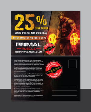 Postcard Design by Deziners Zone for Ultimate Fitness Nutrition, Inc. | Design: #18345542