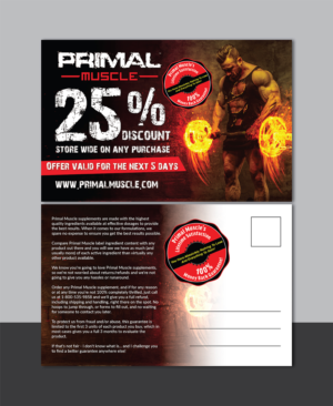 Postcard Design by Deziners Zone for Ultimate Fitness Nutrition, Inc. | Design: #18345543