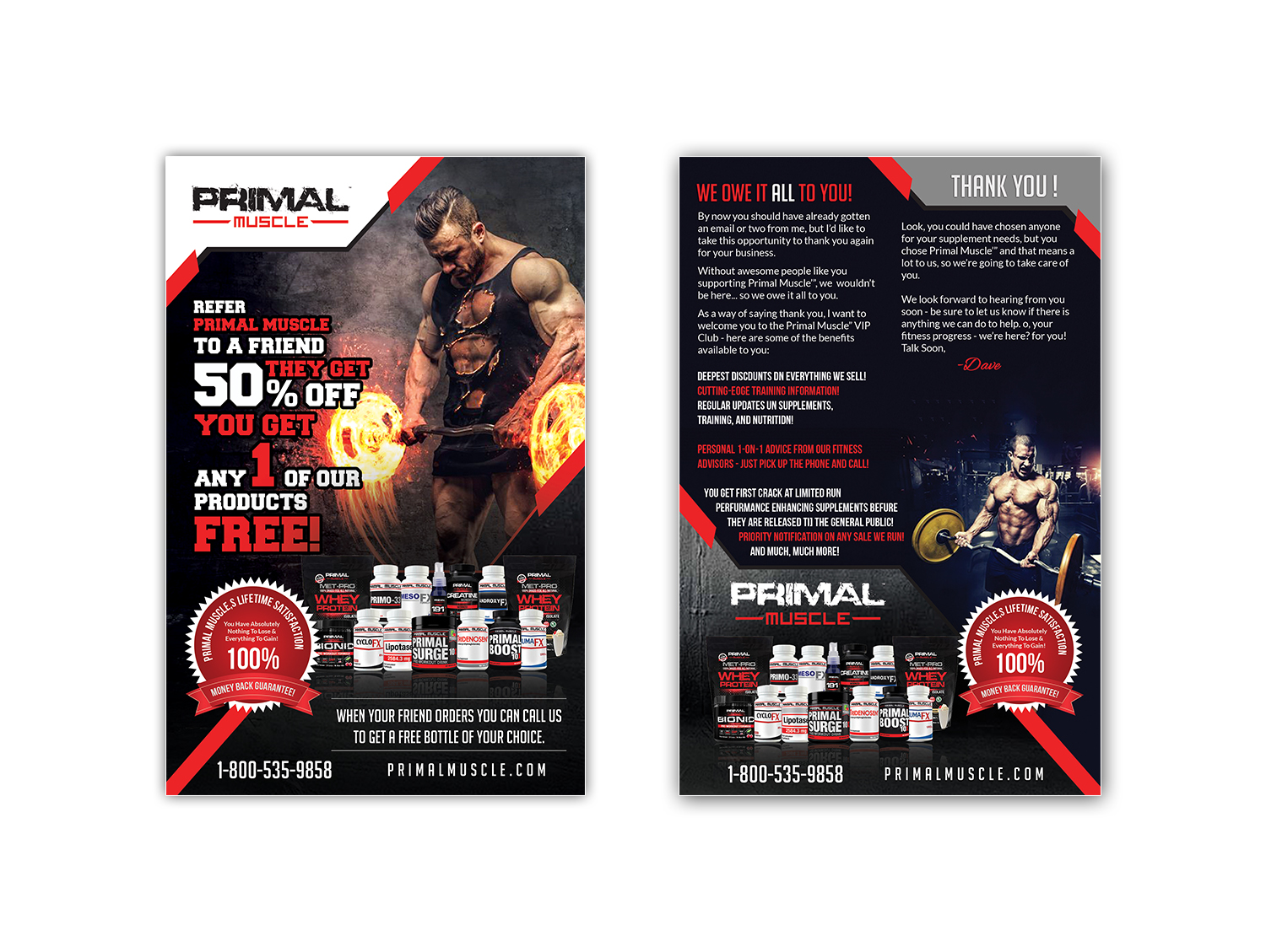 Postcard Design by creative.bugs for Ultimate Fitness Nutrition, Inc. | Design #18345909