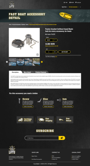 Onlineshop selling accessories for boats needs a redesign in pirate style | Diseño Web por bdesigner9