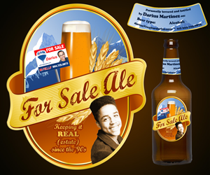 Beer Label/Realtor Promotion | Diseño de Sticker por Monsterish