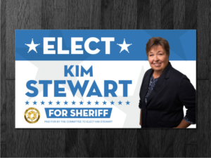 Sheriff Candidate needs a large yard sign | Signage Design by Atvento Graphics