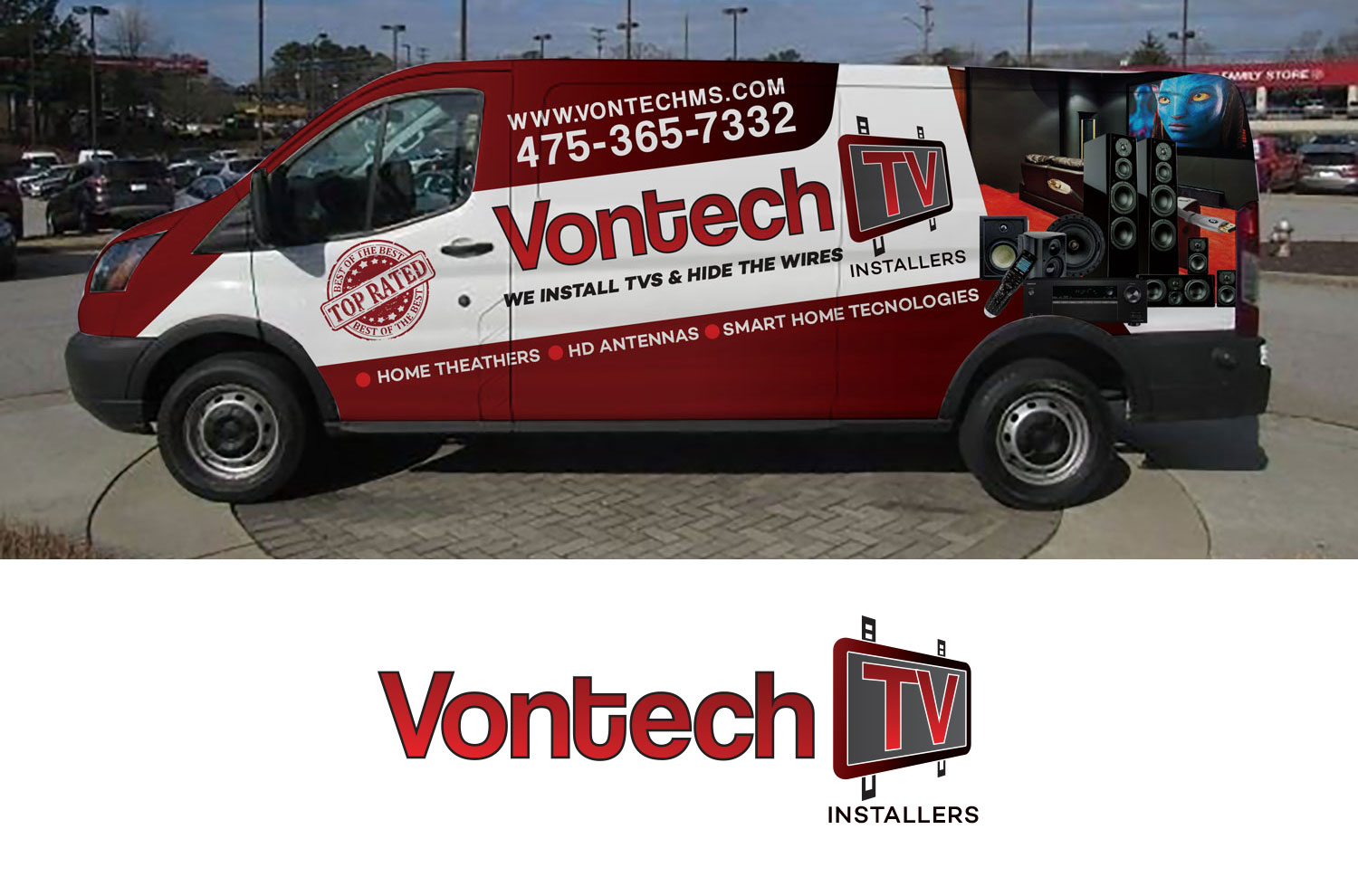 Car Wrap Design by Impressive Solutions for Vontech Media Solutions | Design #18433659
