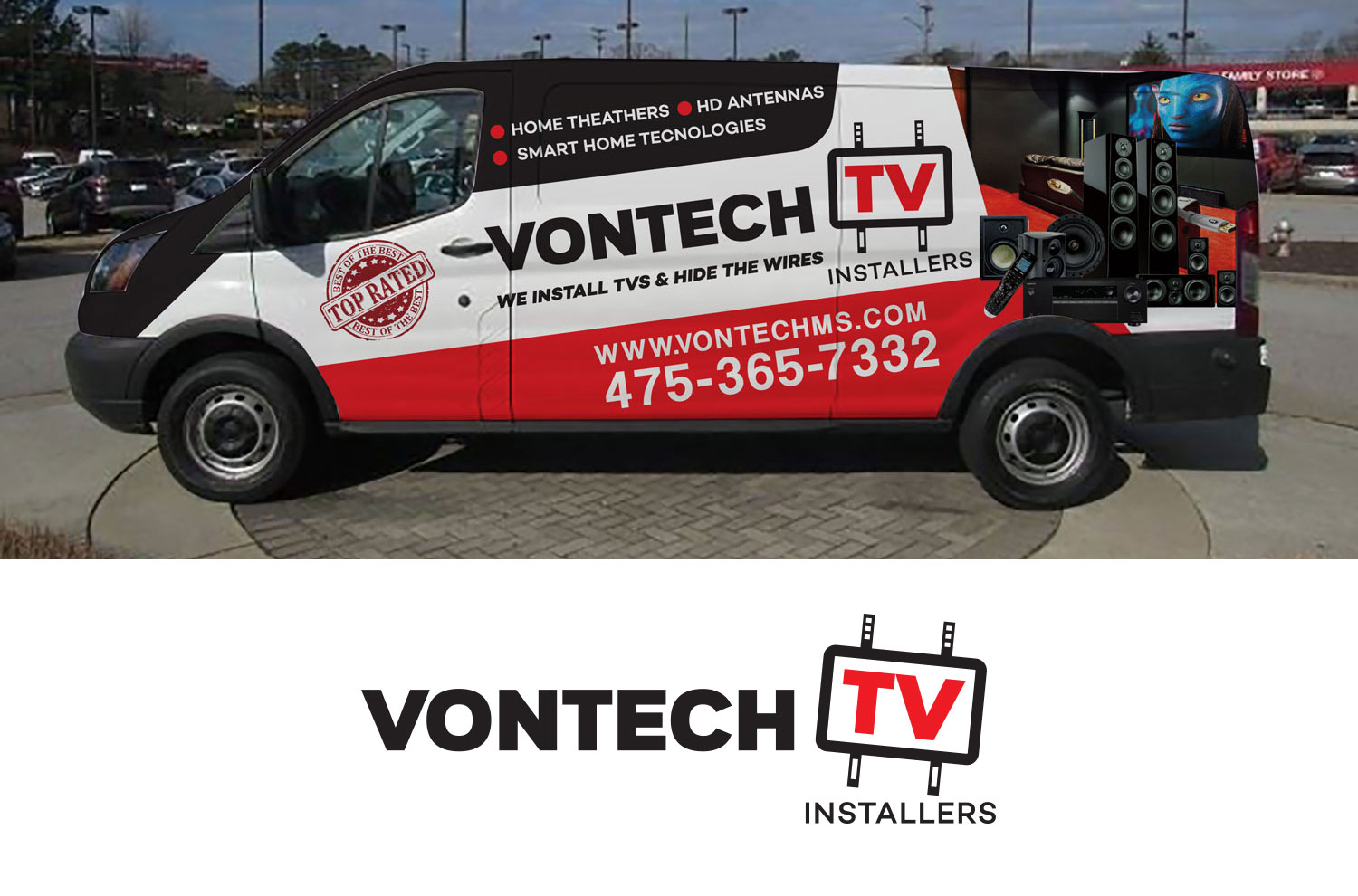 Car Wrap Design by Impressive Solutions for Vontech Media Solutions | Design #18433660