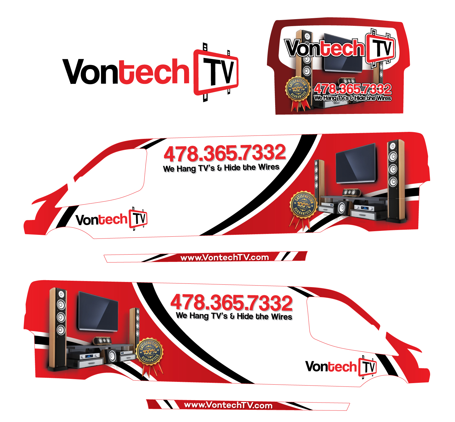 Car Wrap Design by Impressive Solutions for Vontech Media Solutions | Design #18553426