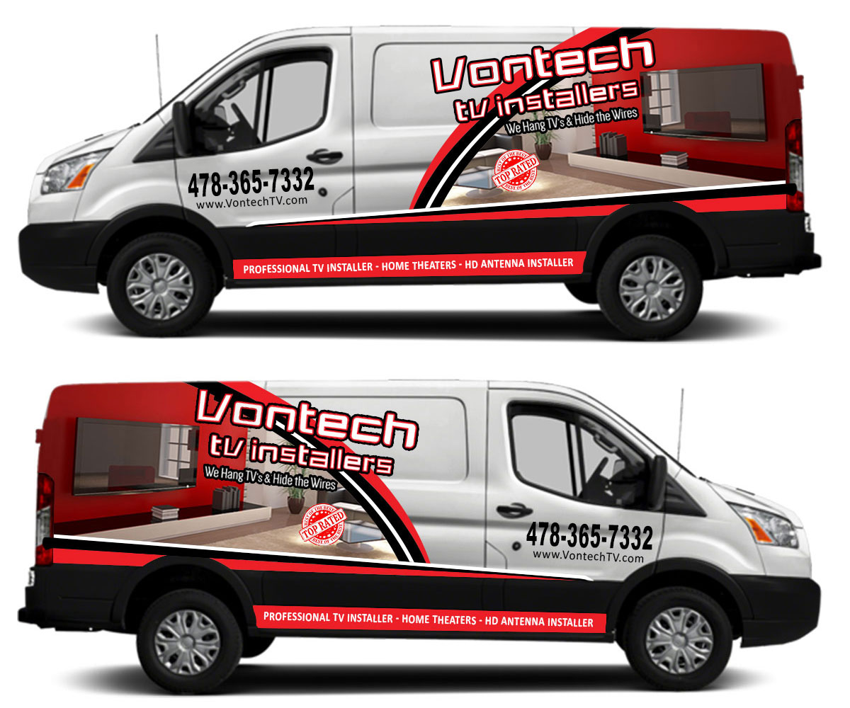 Car Wrap Design by The Faisal for Vontech Media Solutions | Design #18456202