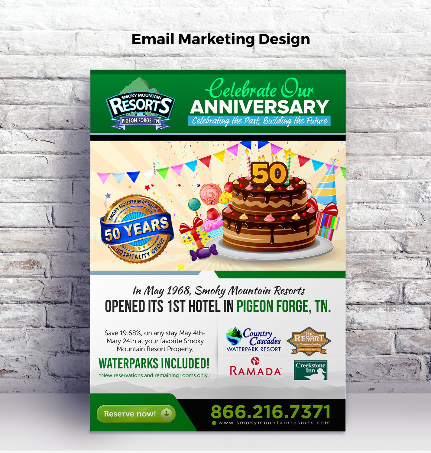 Diseño de Mercadeo por Correo Electrónico por SAI DESIGNS para Smoky Mountain Resorts | Diseño #18353429