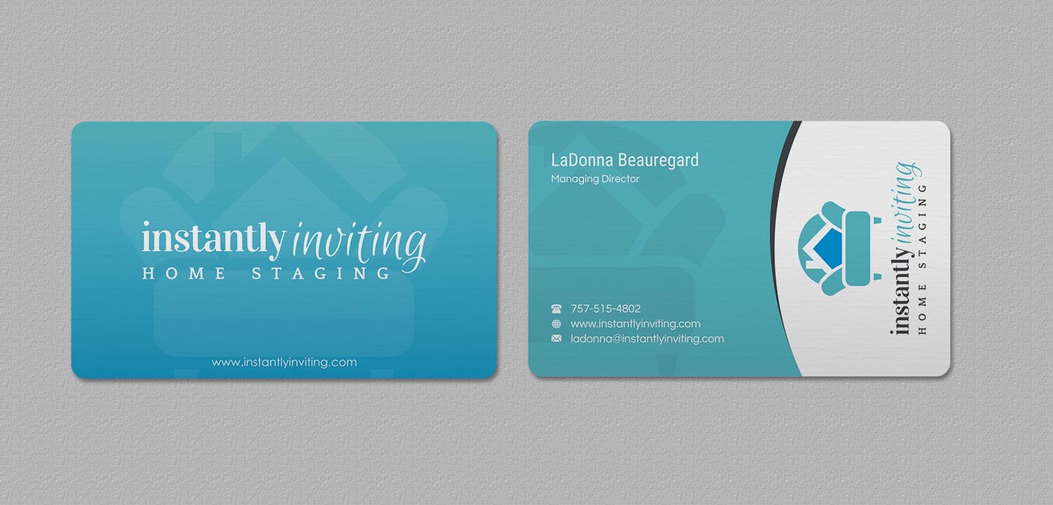 Design de Carte de Visite par INDIAN_Ashok pour Instantly Inviting Home Staging Solutions | Design #18343239
