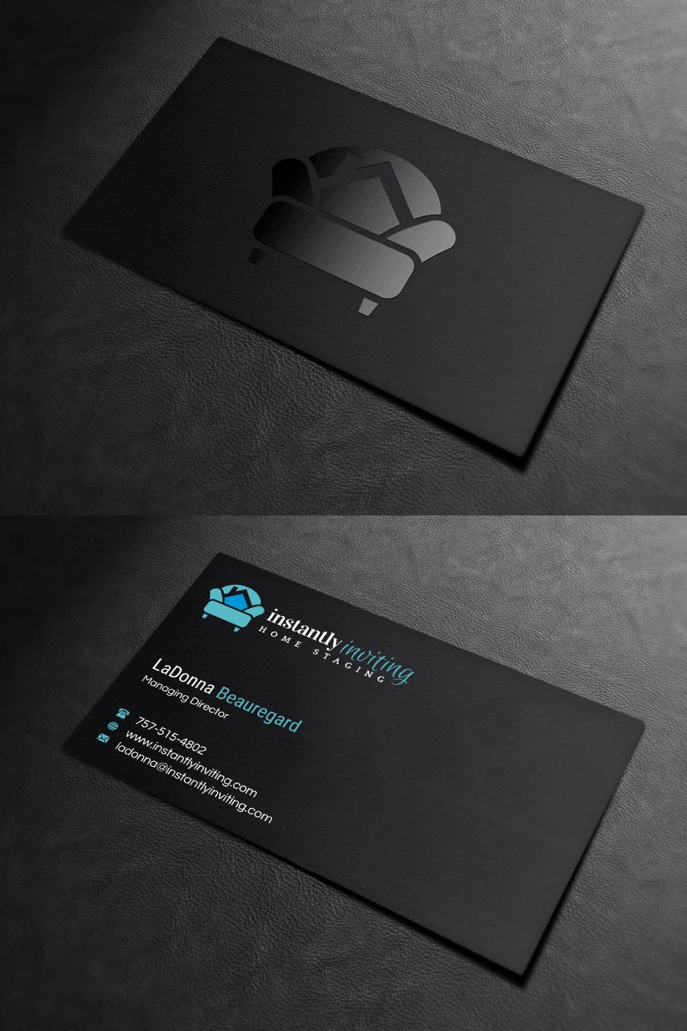 Business Card Design by INDIAN_Ashok for Instantly Inviting Home Staging Solutions | Design #18343272