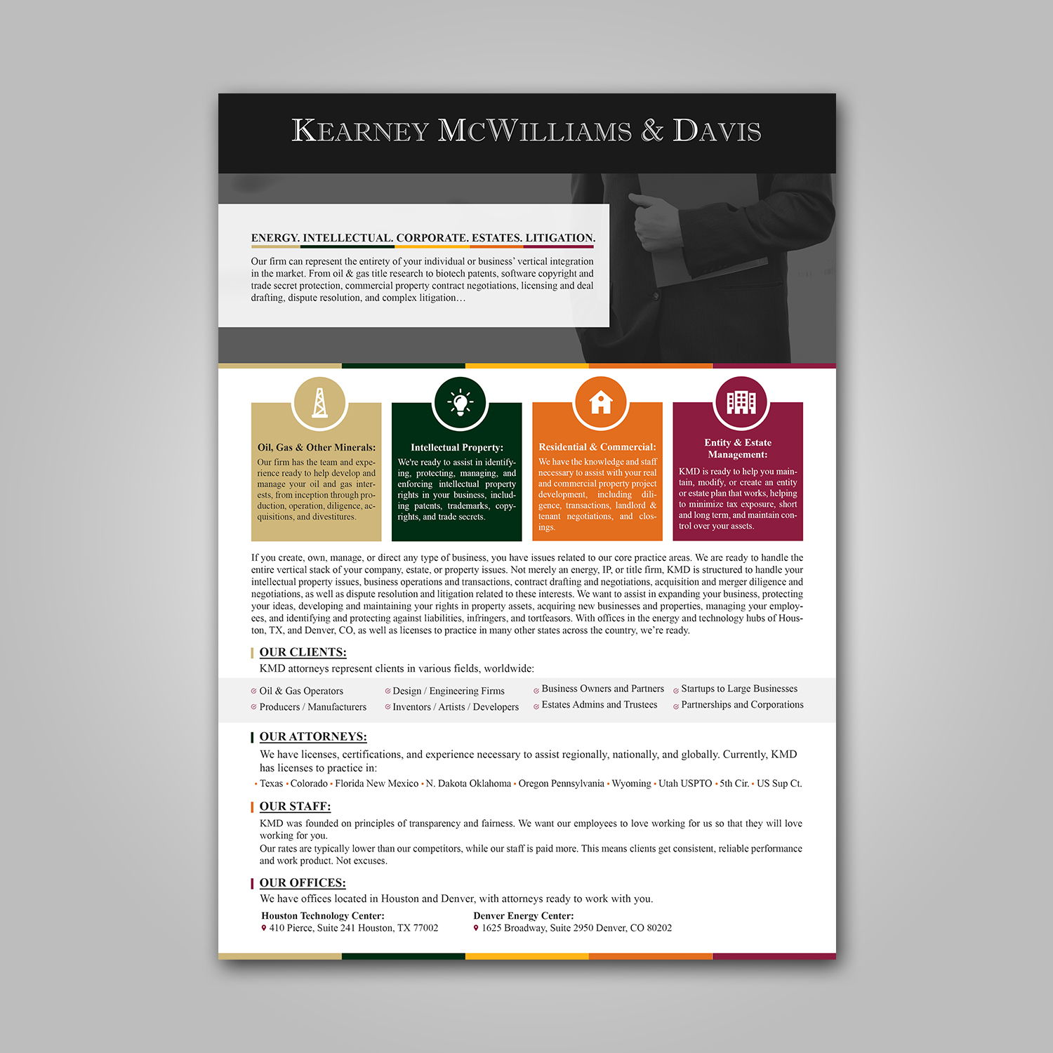 Flyer Design by debdesign for Bibby, McWilliams, and Kearney, PLLC | Design #18350472