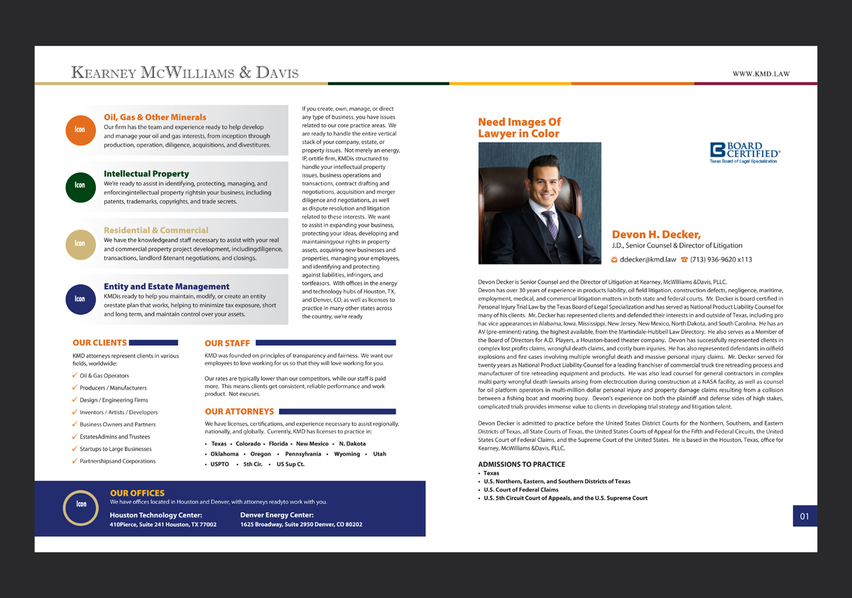 Flyer Design by rkailas for Bibby, McWilliams, and Kearney, PLLC | Design #18349587