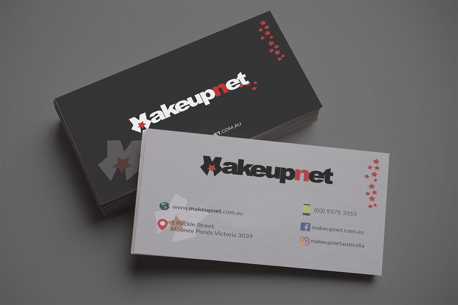 Diseño de Tarjeta de Presentación por iamtajwardesigns para Makeupnet Pty Ltd | Diseño #18342206