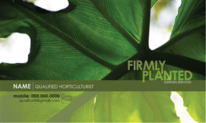 Horticulture Business Card Design Project