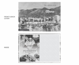 Menu Design by Cut and Glue for The Wessex Bar | Design: #18429266