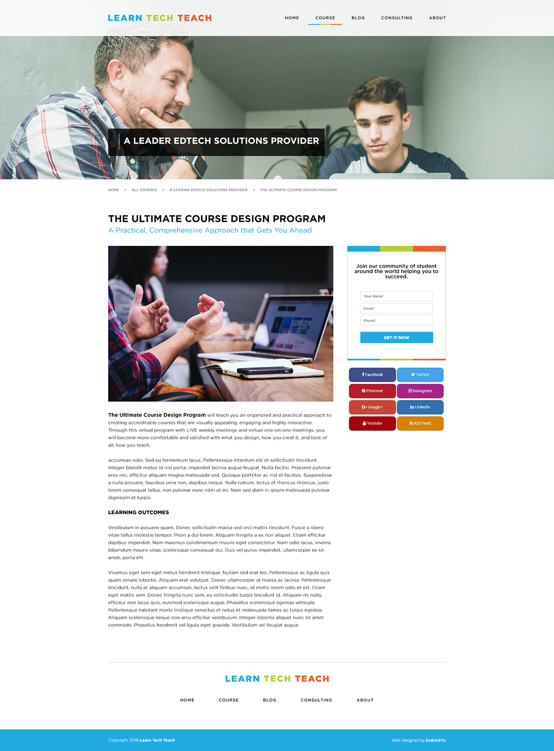 Web Design by ZedrickYu for this project | Design #18588448