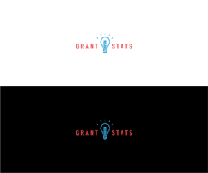 One with just the light bulb with the g and s; one with Grant Stats underneath the light bulb, one with Grant Stats in a arch type style over the top of the light bulb | Diseño de Logo por .Ashu.