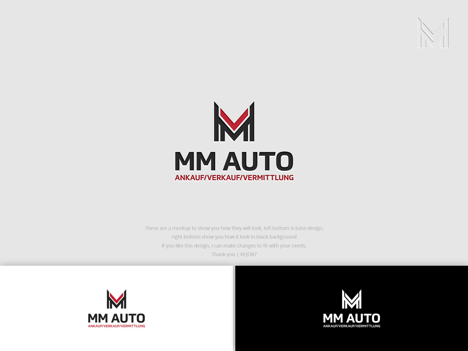 Logo Design by Kejo87 for MM Auto | Design #18353908