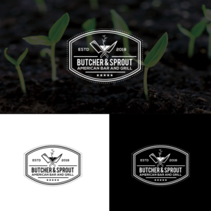 BUTCHER & SPROUT ( secondary text -american bar and grill )  | Design de Logo par sankar999