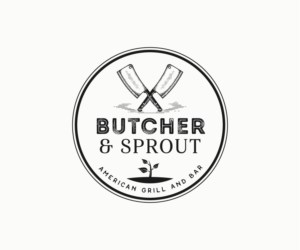BUTCHER & SPROUT ( secondary text -american bar and grill )  | Logo Design by 91.kremena.petrova