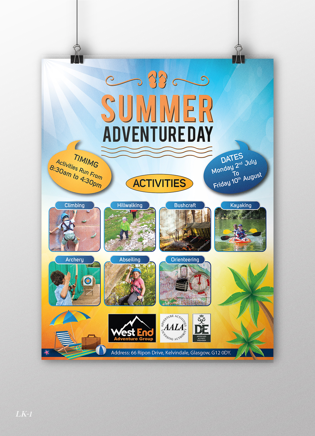 Playful Feminine Poster Design For West End Adventure Group By