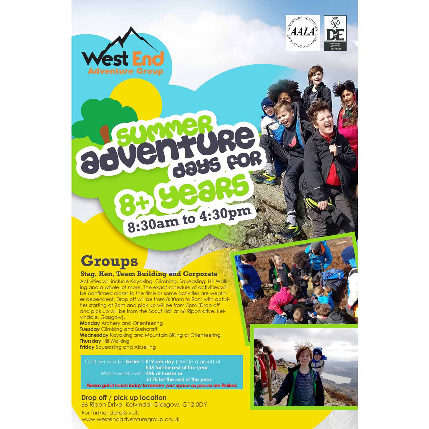 Poster Design by Saadia 2 for West End Adventure Group | Design #18441910