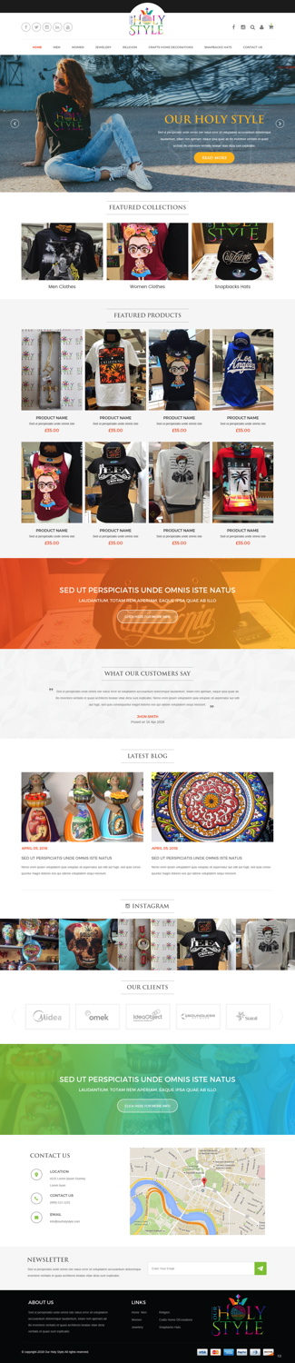 Design Shopify par pb pour Our Holy Style | Design #18372440