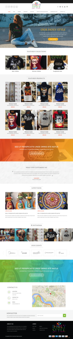 Shopify Design by pb for Our Holy Style | Design: #18372440