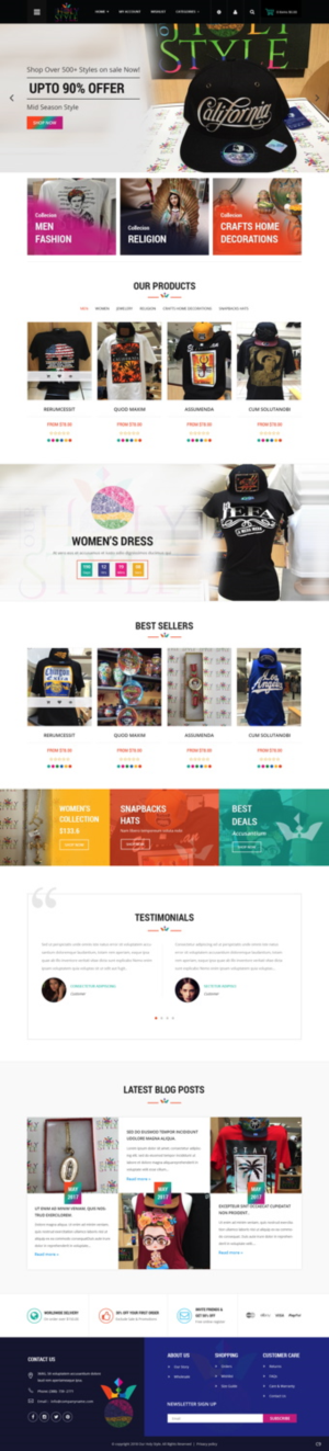 Shopify Design by pb for Our Holy Style | Design: #18372450