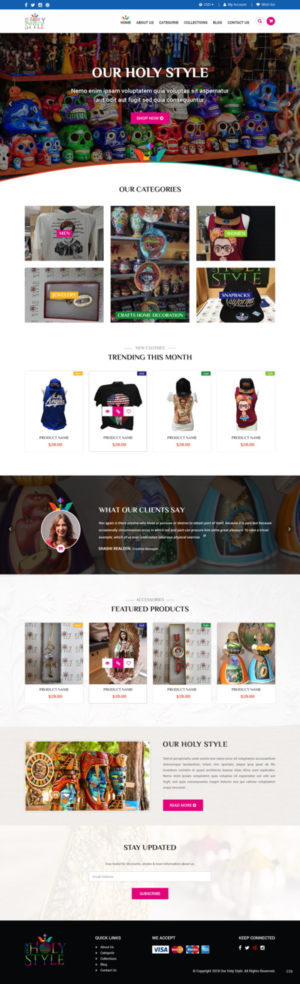 Shopify Design by pb for Our Holy Style | Design: #18372452