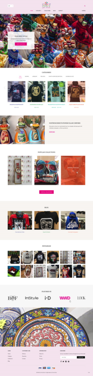 Shopify Design by pb for Our Holy Style | Design: #18372454