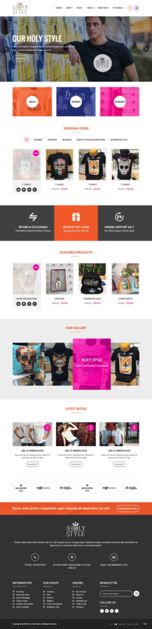 Shopify Design by pb for Our Holy Style | Design: #18372464