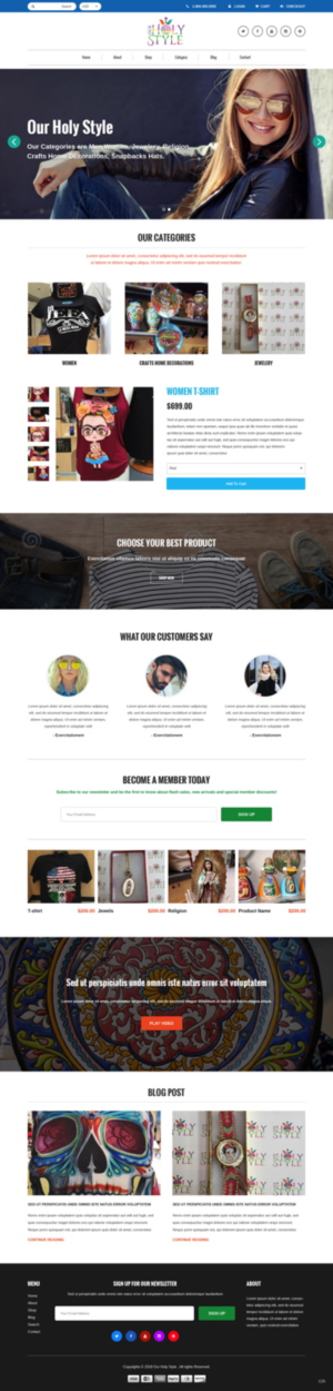 Shopify Design by pb for Our Holy Style | Design: #18372465
