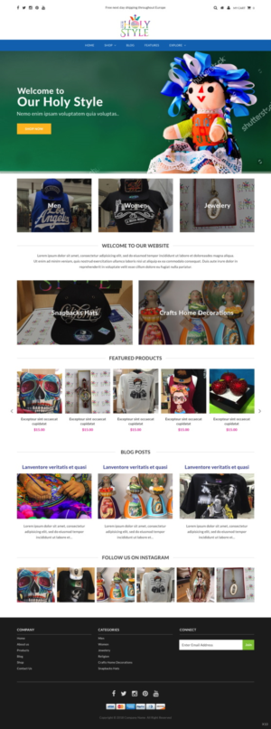 Shopify Design by pb for Our Holy Style | Design: #18372477