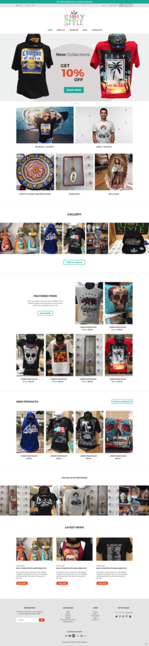 Shopify Design by pb for Our Holy Style | Design: #18372484